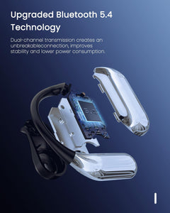 ANSTEN KI Übersetzer kopfhörer, Open Ear Kopfhörer Bluetooth 5.4, 4-in-1 Translator Earbuds mit OWS LCD-Touchscreen, Unterstützt 144 Sprachen und Akzente, Geeignet für Reise, Geschäfts, Studien