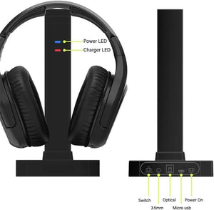 Wireless Gaming Headset for PC/PS4/PS5/Switch, ANSTEN Game Headphones with 2.4G Transmitter Charging Stand, Low Latency, 50MM Drivers, 7.1 Surround Sound, Noise Canceling Mic, AS30