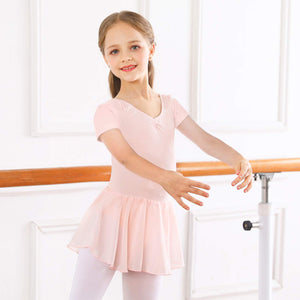 Ballet Tutu for Girls, Ballet Dress Cotton Ballet Leotard, Dance Dress, Dance Body with Chiffon Skirt Tutu